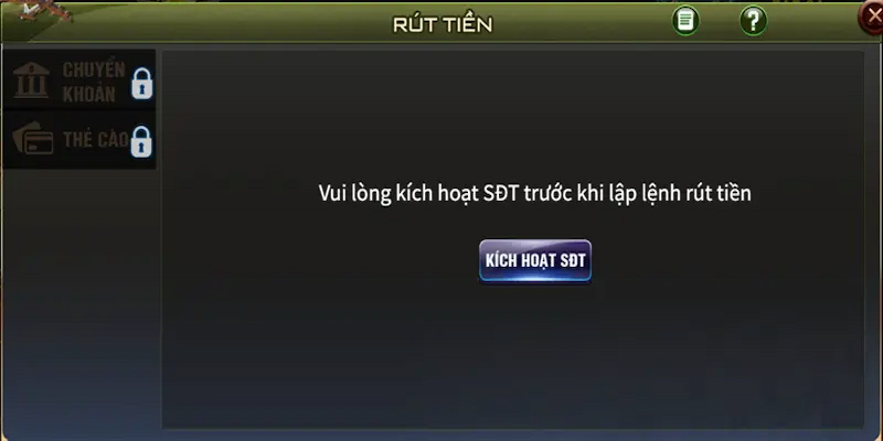 Những lỗi thường gặp khi rút tiền B52club